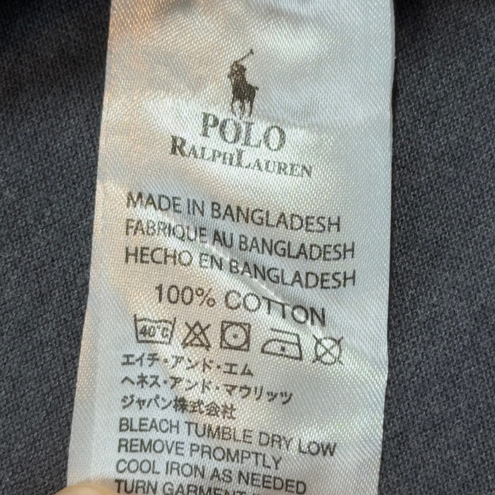Polo Ralph Lauren Big Pony Polo Mens Medium Grey Good Custom Slim Fit Cotton - Picture 4 of 10